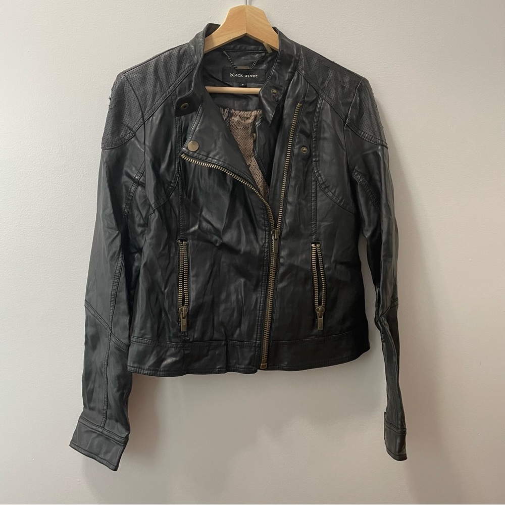 Black Rivet “Leather” Jacket